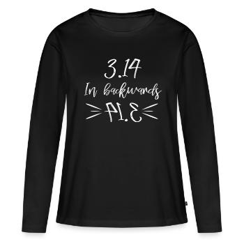 science - T-shirt manches longues Premium bio Femme - noir - Devant - Julia (174cm)