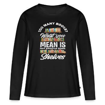 Buch - Frauen Premium Bio Langarmshirt - Schwarz - Vorne - Julia (174cm)