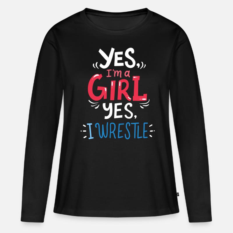 Ringen - Frauen Premium Bio Langarmshirt - Schwarz