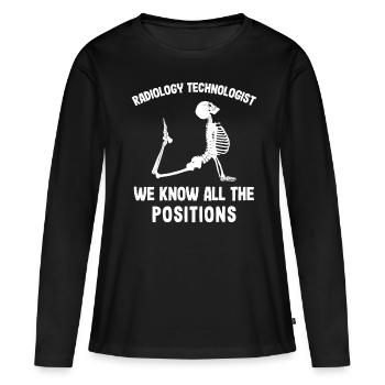 Rendez-vous avec un radiologue radiologue squelette - T-shirt manches longues Premium bio Femme - noir - Devant - Julia (174cm)