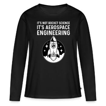Luft- und Raumfahrttechnik - Frauen Premium Bio Langarmshirt - Schwarz - Vorne - Julia (174cm)