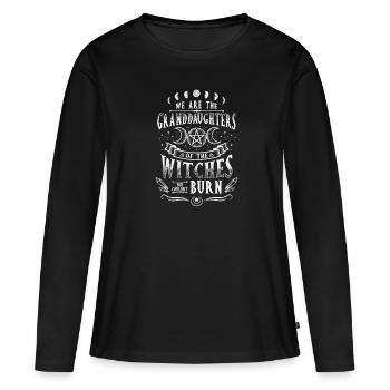 We are the Granddaughters Hexerei Magie Zauberei - Frauen Premium Bio Langarmshirt - Schwarz - Vorne - Julia (174cm)