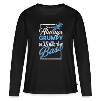 Basse - T-shirt manches longues Premium bio Femme - noir - Devant - Julia (174cm)