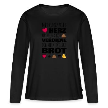 Krankenschwester Altenpflegerin Altenpflege Spruch - Frauen Premium Bio Langarmshirt - Schwarz - Vorne - Julia (174cm)