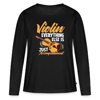 Orchestre de violon - T-shirt manches longues Premium bio Femme - noir - Devant - Julia (174cm)