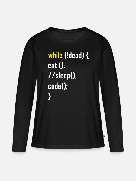 Programmierer Programmieren Geschenk - Frauen Premium Bio Langarmshirt - Schwarz