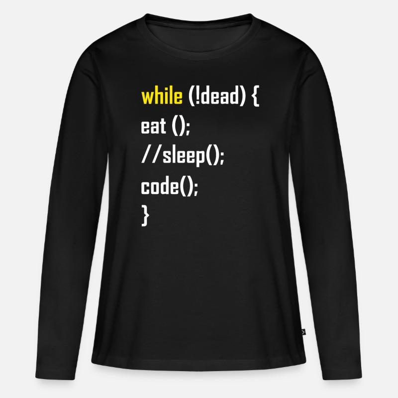 Programmierer Programmieren Geschenk - Frauen Premium Bio Langarmshirt - Schwarz