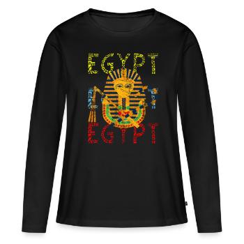 Egypte - T-shirt manches longues Premium bio Femme - noir - Devant - Julia (174cm)