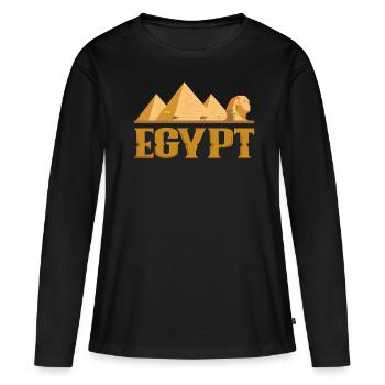 Egypte - T-shirt manches longues Premium bio Femme - noir - Devant - Julia (174cm)