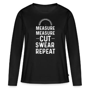 Carpenter carpentry - Women's Premium Organic Long Sleeve Shirt - black - Front - Julia (174cm)