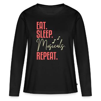 Comédies musicales - T-shirt manches longues Premium bio Femme - noir - Devant - Julia (174cm)