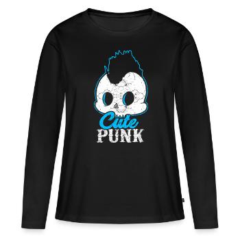 Punk rock musique punk rocker punks punk cadeau - T-shirt manches longues Premium bio Femme - noir - Devant - Julia (174cm)