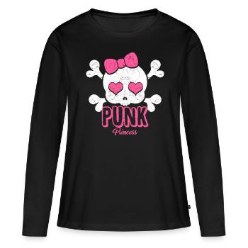 Punk rock musique punk rocker punks punk cadeau - T-shirt manches longues Premium bio Femme - noir - Devant - Julia (174cm)