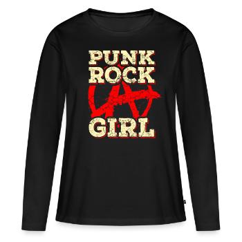 Punk rock musique punk rocker punks punk cadeau - T-shirt manches longues Premium bio Femme - noir - Devant - Julia (174cm)