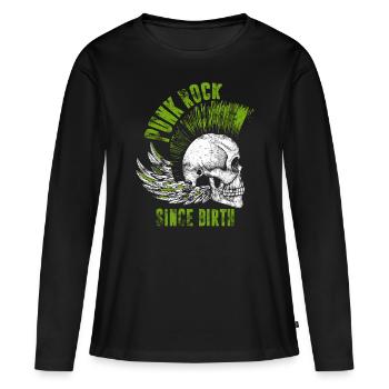 Punk rock punk punker musique rétro punks - T-shirt manches longues Premium bio Femme - noir - Devant - Julia (174cm)
