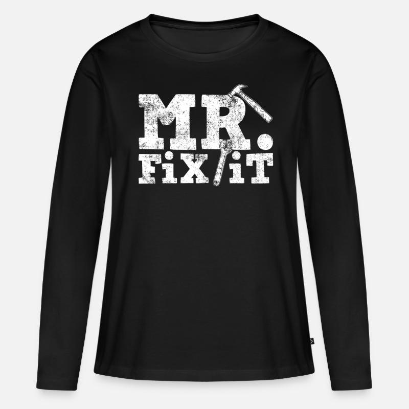 Handwerker Heimwerker Hobbybastler - Frauen Premium Bio Langarmshirt - Schwarz