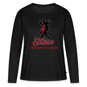 Tango, Tango Tänzer - Frauen Premium Bio Langarmshirt - Schwarz - Vorne - Julia (174cm)