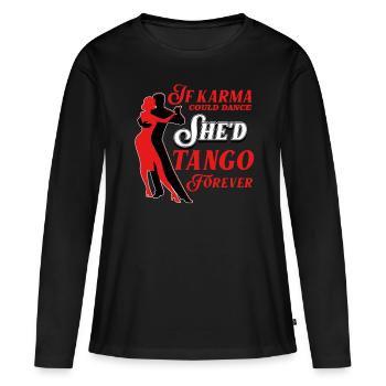 Tango, Tango Tänzer - Frauen Premium Bio Langarmshirt - Schwarz - Vorne - Julia (174cm)