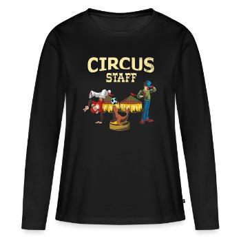 Cirque - T-shirt manches longues Premium bio Femme - noir - Devant - Julia (174cm)