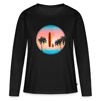 SUP surfboard - Women's Premium Organic Long Sleeve Shirt - black - Front - Julia (174cm)