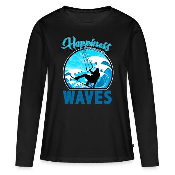 Kitesurf, kitesurf - T-shirt manches longues Premium bio Femme - noir - Devant - Julia (174cm)