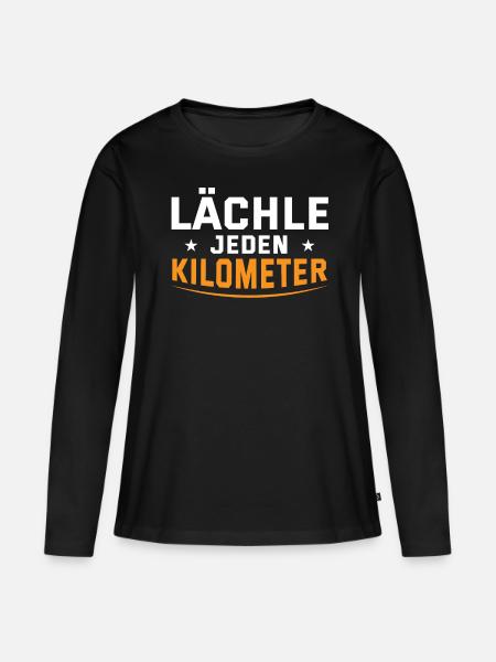 Läufer Laufen Joggen - Frauen Premium Bio Langarmshirt - Schwarz