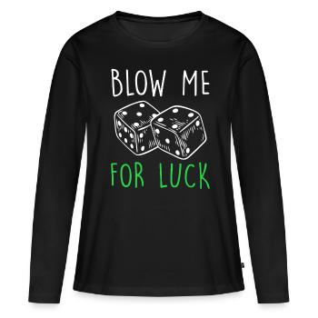 Jeu de dés jeu de société jeu de dés - T-shirt manches longues Premium bio Femme - noir - Devant - Julia (174cm)