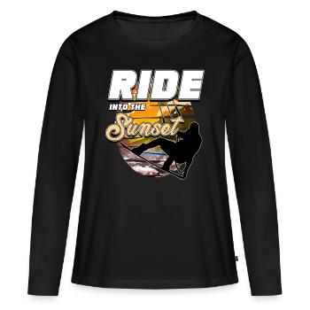 Kitesurf, kitesurf - T-shirt manches longues Premium bio Femme - noir - Devant - Julia (174cm)