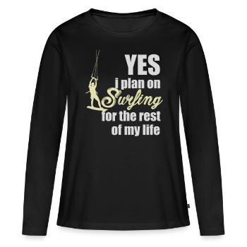 Kitesurf, kitesurf - T-shirt manches longues Premium bio Femme - noir - Devant - Julia (174cm)