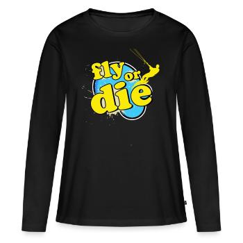 Kitesurf, kitesurf - T-shirt manches longues Premium bio Femme - noir - Devant - Julia (174cm)