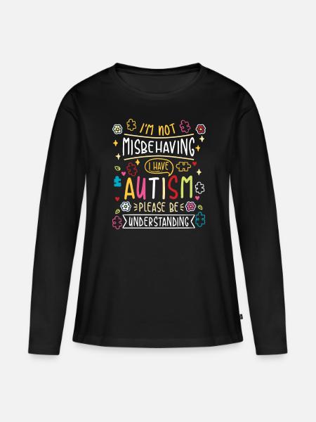 Autismus Autism - Frauen Premium Bio Langarmshirt - Schwarz