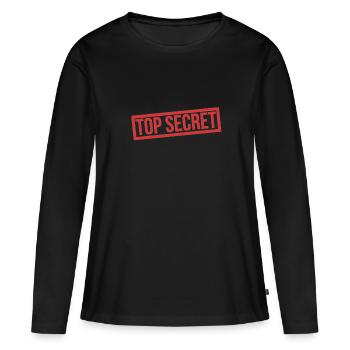Top secret - T-shirt manches longues Premium bio Femme - noir - Devant - Julia (174cm)