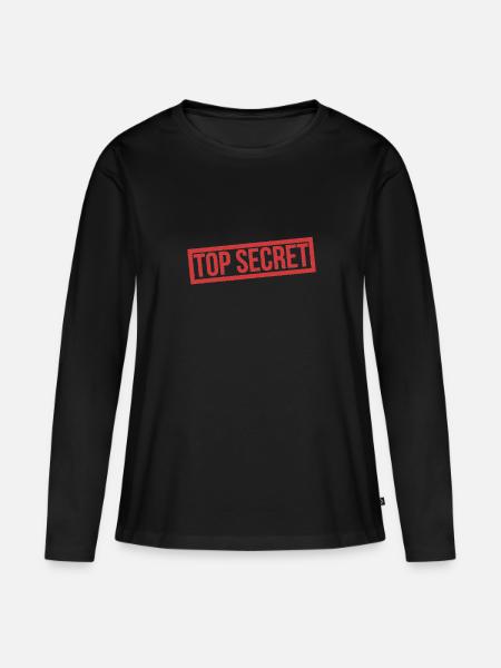 Top Secret - Frauen Premium Bio Langarmshirt - Schwarz