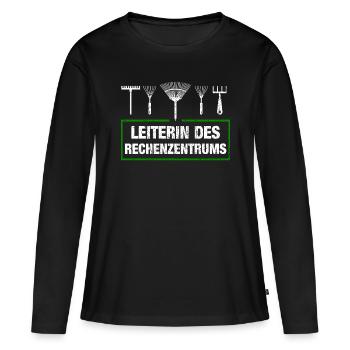 Leiterin des Rechenzentrums Garten Gärtnerin - Frauen Premium Bio Langarmshirt - Schwarz - Vorne - Julia (174cm)