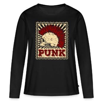 Punk Punk Rock Musique Punks Anarchy Punk Gift - T-shirt manches longues Premium bio Femme - noir - Devant - Julia (174cm)
