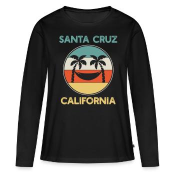 Santa Cruz - T-shirt manches longues Premium bio Femme - noir - Devant - Julia (174cm)