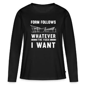 architecture - T-shirt manches longues Premium bio Femme - noir - Devant - Julia (174cm)