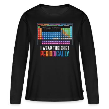 Chimiste chimiste - T-shirt manches longues Premium bio Femme - noir - Devant - Julia (174cm)
