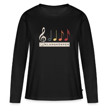 Klangkörper Chor Orchester Retro - Frauen Premium Bio Langarmshirt - Schwarz - Vorne - Julia (174cm)