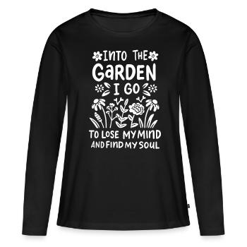 Gartenarbeit Hobbygärtner - Frauen Premium Bio Langarmshirt - Schwarz - Vorne - Julia (174cm)