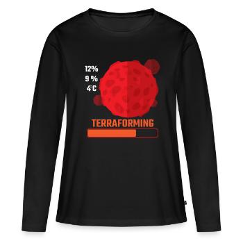 Jeu de plateau Terraforming Mars - T-shirt manches longues Premium bio Femme - noir - Devant - Julia (174cm)