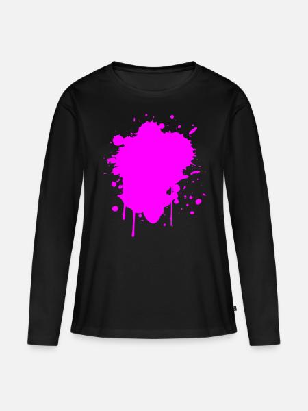 BACKGROUND - Frauen Premium Bio Langarmshirt - Schwarz