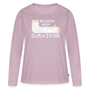 Broken Arm Survivor Arm Bruch Knochenbruch - Frauen Premium Bio Langarmshirt - Altrosa - Vorne - Julia (174cm)