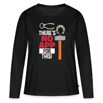 Forge smith forgeron métier métier métal - T-shirt manches longues Premium bio Femme - noir - Devant - Julia (174cm)