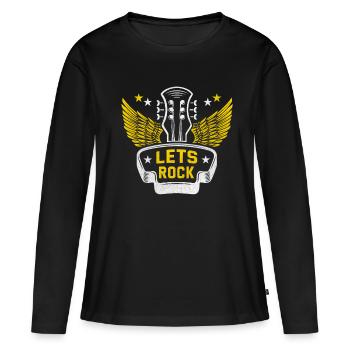 Rock n roll musique rock rock and roll guitariste - T-shirt manches longues Premium bio Femme - noir - Devant - Julia (174cm)
