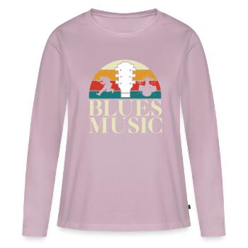 blues - T-shirt manches longues Premium bio Femme - rose poudré - Devant - Julia (174cm)