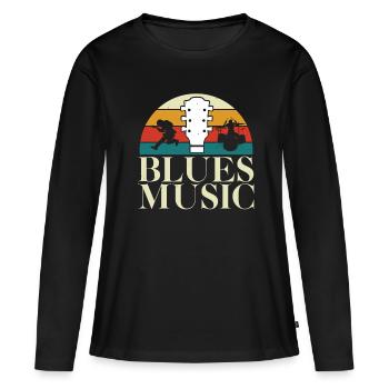 blues - T-shirt manches longues Premium bio Femme - noir - Devant - Julia (174cm)