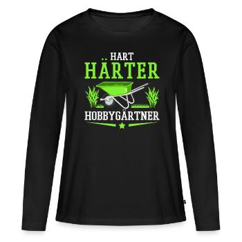Gartenarbeit - Frauen Premium Bio Langarmshirt - Schwarz - Vorne - Julia (174cm)
