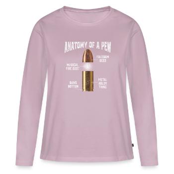 Munition Pew Anatomie Lustige Patrone Waffe - Frauen Premium Bio Langarmshirt - Altrosa - Vorne - Julia (174cm)