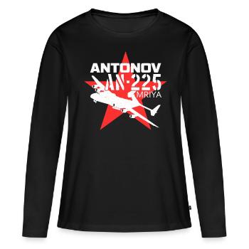 Conteneur de fret aérien stratégique de l'avion Antonov AN-225 - T-shirt manches longues Premium bio Femme - noir - Devant - Julia (174cm)